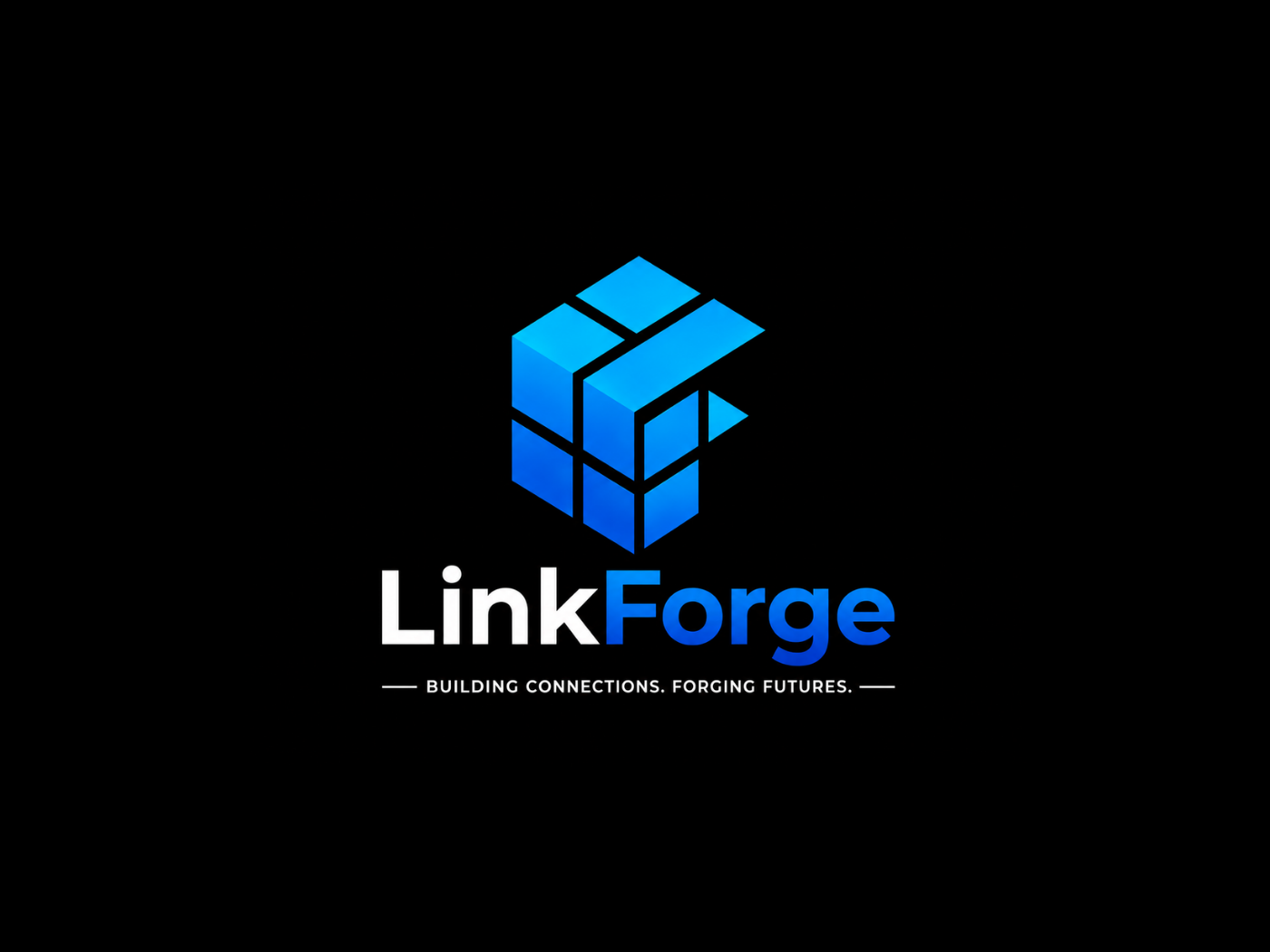 LinkForge logo design by Aarah Digital Studio